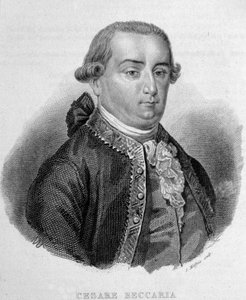 Portret van Cesare Bonesana, Markies de Beccaria (1738 - 1794), Italiaanse jurist. door Unknown artist