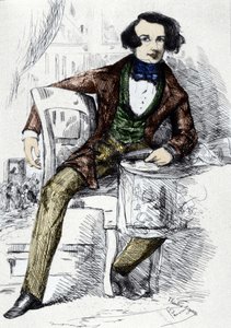 Portret van Charles Dickens (1812-1870), Engelse schrijver door Unknown artist