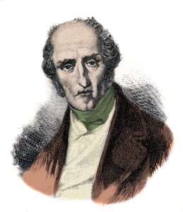 Portret van Charles Fourier (1772 - 1837), Franse socialistische theoreticus. Gravure uit de 19e eeuw door Unknown artist
