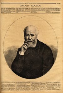 Portret van Charles Gounod (1818-1893), een Franse componist, bekend om zijn opera