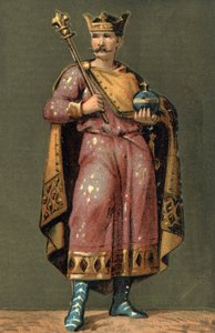 Portret van Karel II de Kale (823 - 877), koning van Frankrijk door Unknown artist