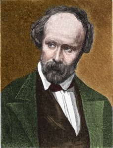 Portret van Christian Friedrich Hebbel (1813-1863), Duitse dichter en toneelschrijver.