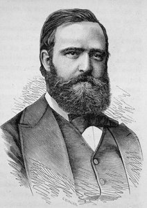 Portret van Clément Duvernois. Gravure van het einde van de 19e eeuw in 