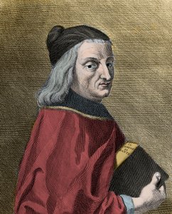 Portret van Cristoforo Landino (1424-1498), Italiaanse humanist door Unknown artist