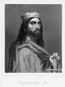 Portret van Dagobert I (? -?), koning van de Franken - in 