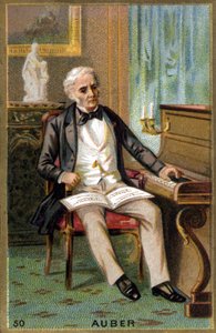 Portret van Daniel François Esprit Auber (1782-1871), Franse componist door Unknown artist