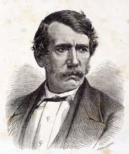 Portret van David Livingstone, Britse missionaris en ontdekkingsreiziger (1813-1873) - in 