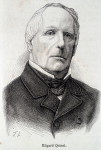 Portret van Edgar Quinet, Franse historicus (1803 - 1875)