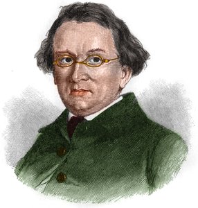 Portret van Eduard Mörike (1804-1875), Duitse romantische schrijver. door Unknown artist