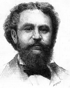 Portret van Emile Bergerat (1845-1923), Franse schrijver. door Unknown artist