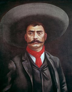 Portret van Emiliano Zapata (1879-1919), Mexicaans