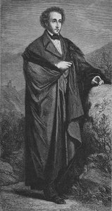 Portret van Felix Mendelssohn - Bartholdy (1809 - 1847), Duitse componist.