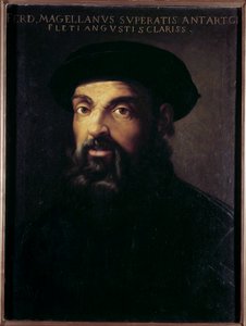 Portret van Fernand de Magellan (1480-1521), Portugese navigator. Anoniem schilderij uit de 16e eeuw. Sevilla, Museum voor Schone Kunsten door Unknown artist