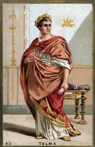 Portret van François-Joseph Talma (1763-1826), Franse acteur. Chromolithografie van het einde van de 19e eeuw door Unknown artist