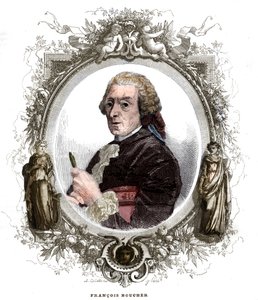 Portret van François Boucher, Franse schilder. door Unknown artist