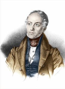 Portret van François Guizot (1787 - 1874) Franse politicus en historicus. Gravure 19e eeuw