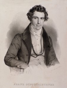 Portret van Franz Schoberlechner (gravure) door Unknown artist
