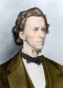 Portret van Frédéric Chopin (1810-1849), Poolse componist. door Unknown artist