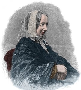 Portret van Fredrika Bremer (1801-65) (gravure) een Zweedse schrijfster en feministische activiste