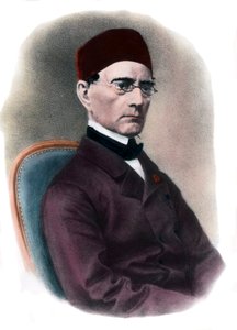Portret van Gabriel Lame (1795-1870) wiskundige. Gravure uit de 19e eeuw. Privécollectie