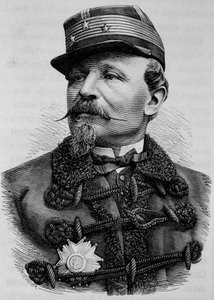 Portret van Generaal Chanzy (1823 - 1883). Gravure uit het einde van de 19e eeuw in 