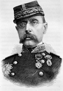 Portret van generaal Louis Faidherbe, Franse kolonisator (1818 - 1889). Gravure 19e eeuw