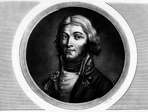 Portret van Generaal Louis Lazare Hoche (1768-1797). Gravure in 