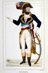 Portret van generaal Napoleon Bonaparte (1769 - 1821) in uniform.