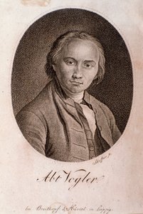 Portret van Georg Joseph Vogler (abbe Vogler) (gravure) door Unknown artist