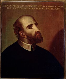 Portret van Giovanni Animuccia (1514 ca-1571) Italiaanse componist