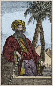 Portret van Giovanni Battista (Gianbattista) Belzoni (1778-1823), Italiaanse ontdekkingsreiziger en archeoloog, die belangrijke archeologische ontdekkingen deed in Egypte - Portret van Giovanni Battista Belzoni (1778-1823), Italiaanse ontdekkingsreiziger e door Unknown artist