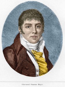 Portret van Giovanni Simone Mayr (Johann Simon Mayr), Italiaanse componist (1763-1845) door Unknown artist