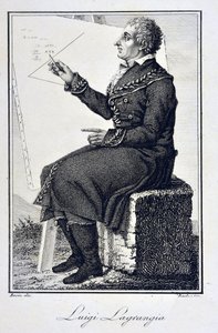 Portret van Giuseppe Ludovico De la Grange Tournier (1736 - 1813) - Portret van Joseph Louis (Joseph-Louis), Graaf van Lagrange (1736-1813), Franse wiskundige door Unknown artist