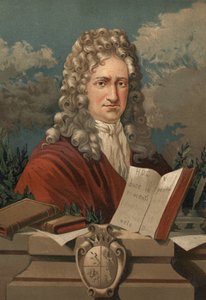 Portret van Gottfried Wilhelm Leibniz (1646 - 1716) uit La Ciencia y sus Hombres door Louis Figuier. Barcelona 1881