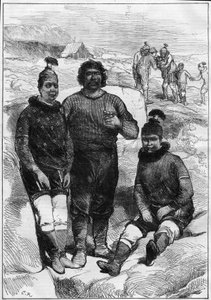 Portret van Groenlander (Eskimo) van Godhaven (Lievly haven) op Disco Island door Unknown artist