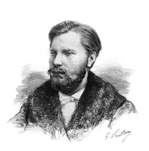 Portret van Guillaume Alexandre, Prins van Oranje die stierf in 1884. Gravure in Le Monde Illustré