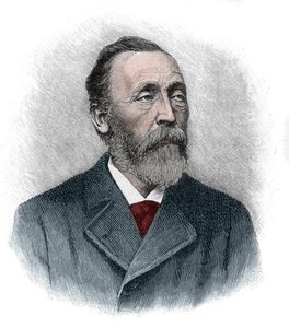 Portret van Heinrich von Stephan (1831-1897) een algemeen postdirecteur voor het Duitse Rijk die de Duitse postdienst reorganiseerde door Unknown artist