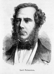 Portret van Henry Temple, Viscount Lord Palmerston, Britse politicus. Gravure 19e eeuw door Unknown artist