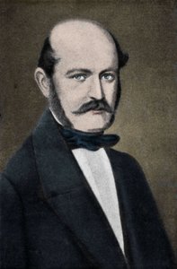 Portret van Ignaz Philip Semmelweis (Semmelweiss), Hongaarse verloskundige (1818-1865). door Unknown artist