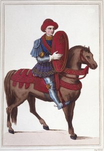 Portret van Jean Poton, Heer van Xaintrailles, of van Saintrailles Maarschalk van Frankrijk (ca. 1400 tot 1461) Hij was een van de metgezellen van Jeanne d