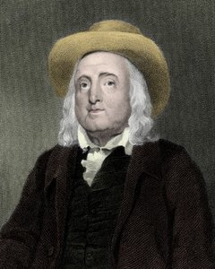 Portret van Jeremy Bentham (1748-1832), Britse filosoof moralist en wetgever