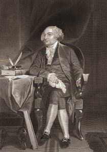 Portret van John Adams (1735-1826), Amerikaanse staatsman en tweede president van de Verenigde Staten. Gravure 19e eeuw. door Unknown artist