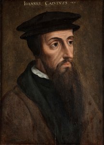 Portret van Johannes Calvijn (1509-1564), ca. 1550 (olieverf op paneel)
