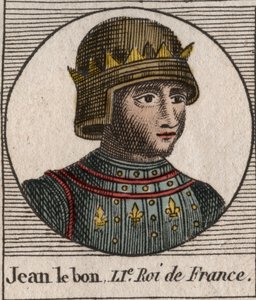 Portret van Jan II de Goede (1319-1364), koning van Frankrijk (gravure uit 