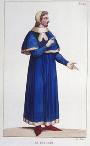 Portret van Jan II de Goede (1319 - 1364), Koning van Frankrijk gravure uit 1830 door Unknown artist