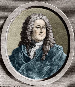 Portret van John Law (1671 - 1729), Schotse financier die in 1720 failliet ging (Gebeurtenis van Quincampoixstraat)
