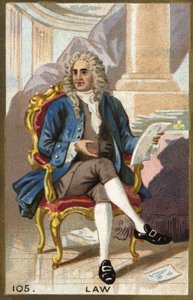 Portret van John Law (1671 - 1729), Schotse financier door Unknown artist