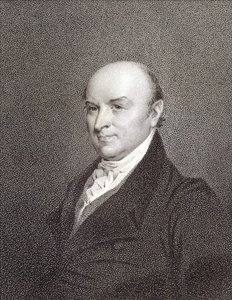 Portret van John Quincy Adams (1767 - 1848), zoon van President John Adams en President van de Verenigde Staten (1825 - 1829). Gravure 19e eeuw door Unknown artist