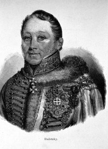 Portret van Joseph Radetzky, Graaf von Radetz (1766 - 1858), Oostenrijkse veldmaarschalk door Unknown artist