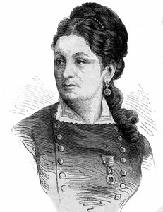 Portret van Juliette Dodu (1848-1909) heldin van de Oorlog van 1870